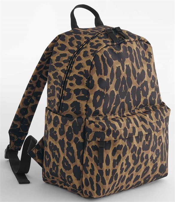 BagBase Leopard Print Mini Backpack