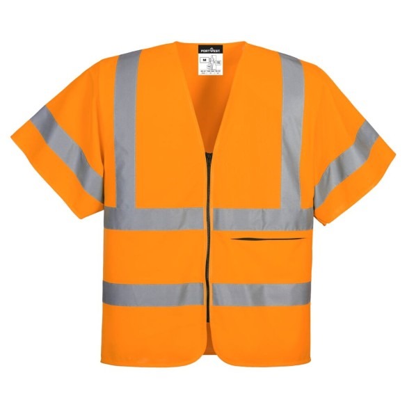 Hi-Vis Band and Brace Zip Vest S/S