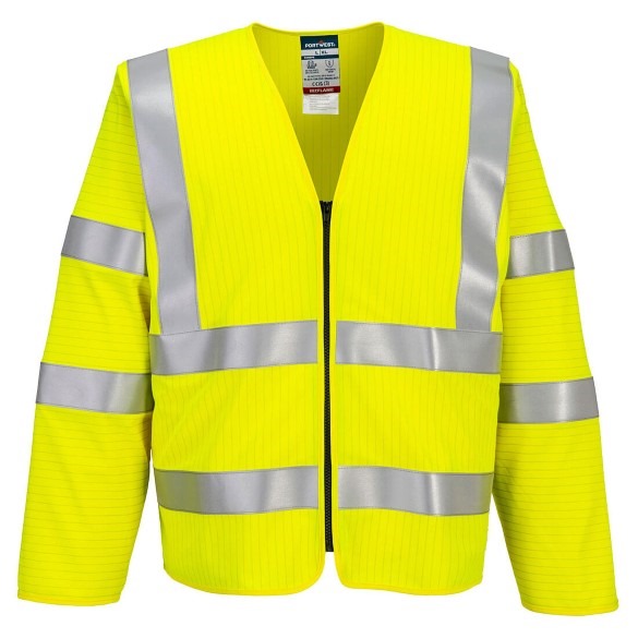 Bizflame Hi-Vis FR Long Sleeve Zip Vest