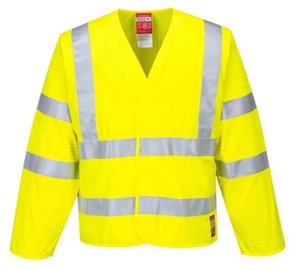 Bizflame Hi-Vis FR Long Sleeve Vest