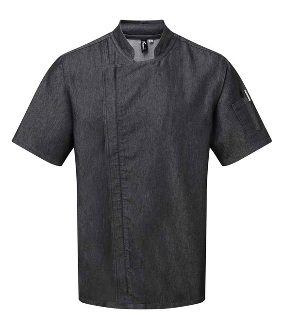Premier Short Sleeve Zipped Chef&#39;s Jacket
