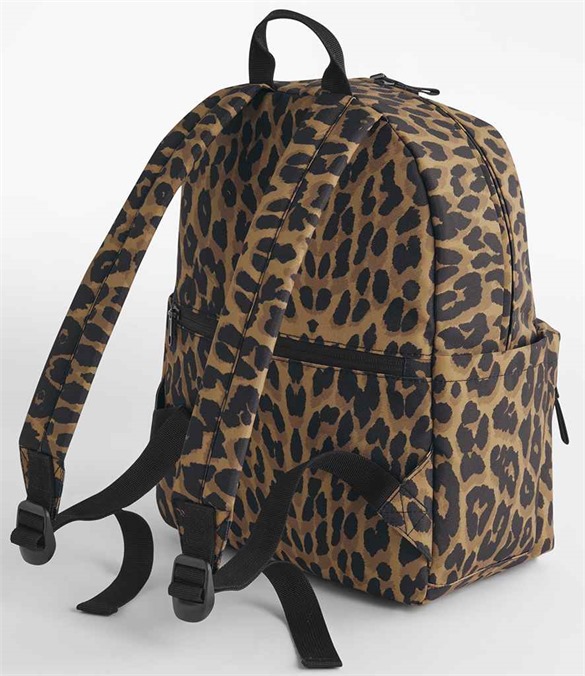 BagBase Leopard Print Mini Backpack