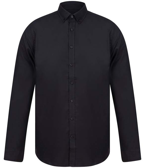 Henbury Modern Long Sleeve Slim Fit Oxford Shirt