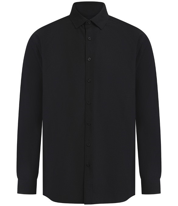 Henbury Long Sleeved Cotton Feel Coolplus? Shirt
