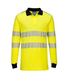 PW3 Modaflame Knit Hi-Vis FR Long Sleeve Polo Shirt
